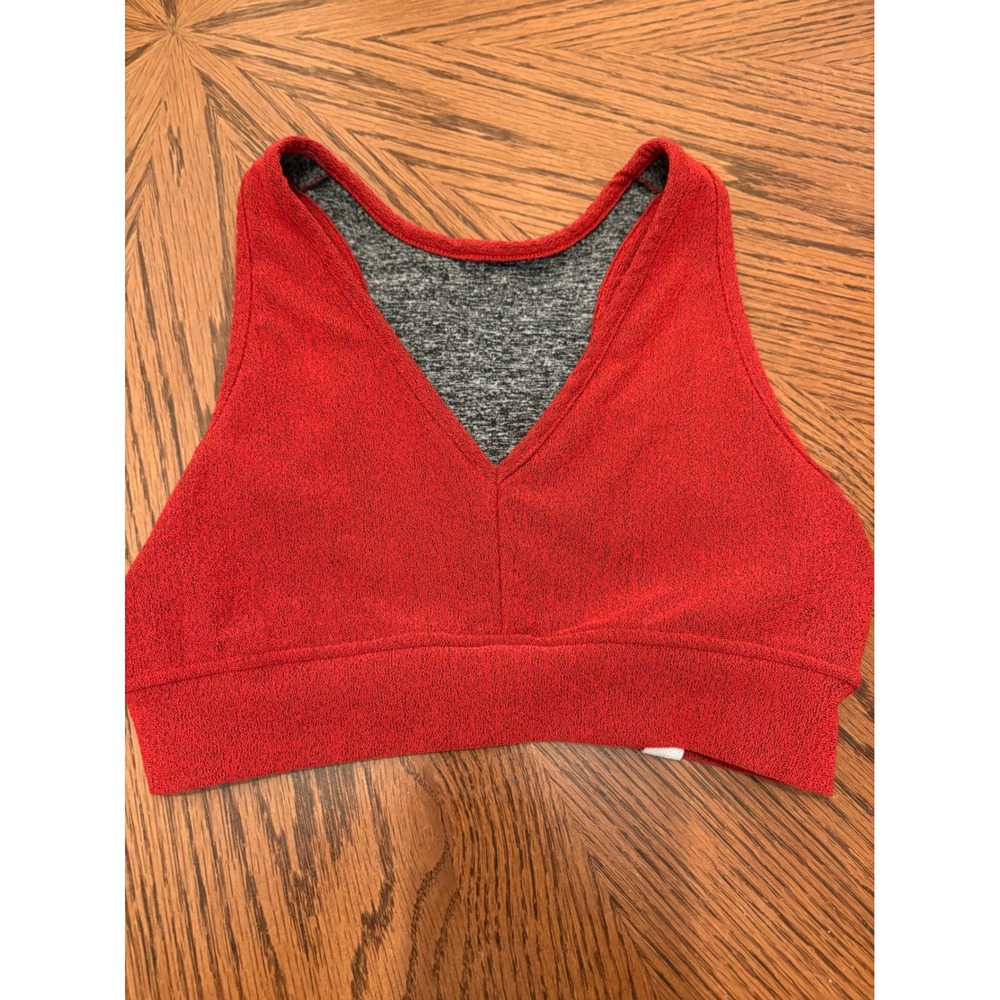 Five Dancewear Girls Red Marl V-Neck Racerback Sports Bra Top YXL